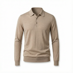 100% Merino Wool Polo Shirt Beige