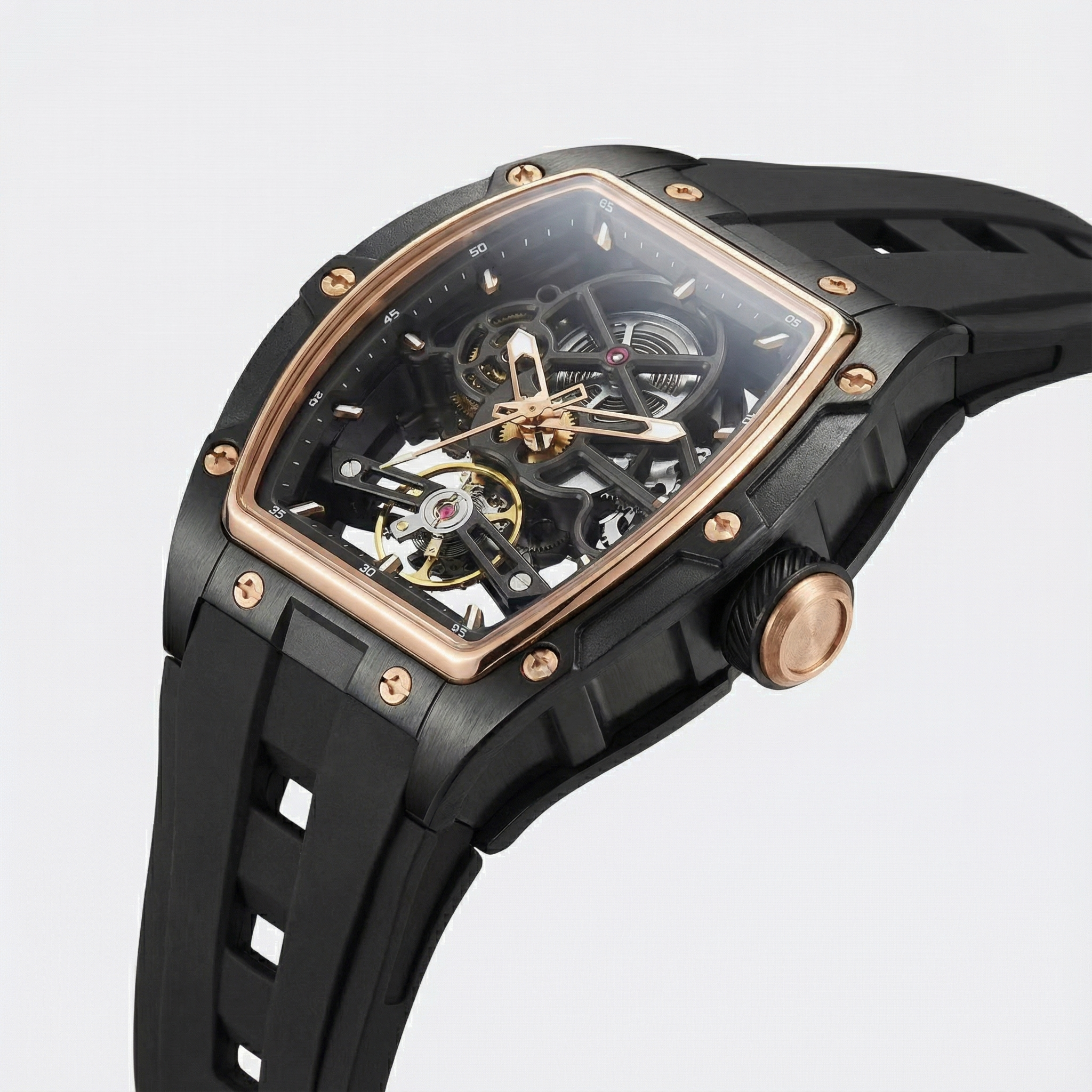 Valentier Genève Spectre S2 — Black Gold Skeleton Tonneau Chronographe
