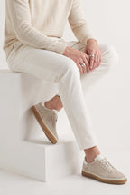 The Cannes Suede Sneaker in Beige