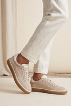 The Cannes Suede Sneaker in Beige