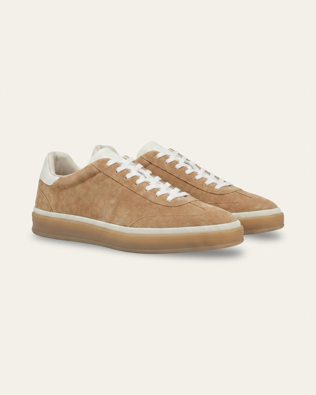 The Cannes Suede Sneaker in Camel Tan