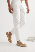 The Cannes Suede Sneaker in Camel Tan