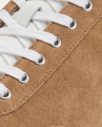 The Cannes Suede Sneaker in Camel Tan