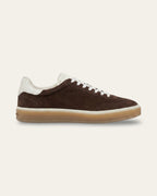 The Cannes Suede Sneaker in Chocolate