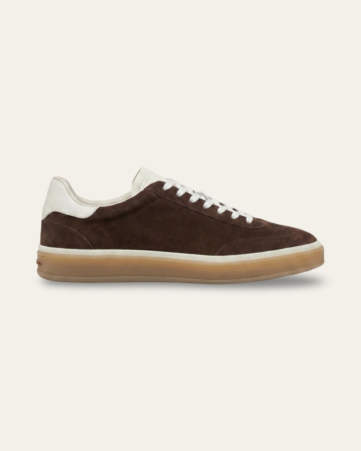 The Cannes Suede Sneaker in Chocolate