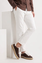 The Cannes Suede Sneaker in Chocolate