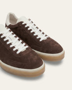The Cannes Suede Sneaker in Chocolate