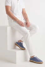 The Cannes Suede Sneaker in Dusty Blue