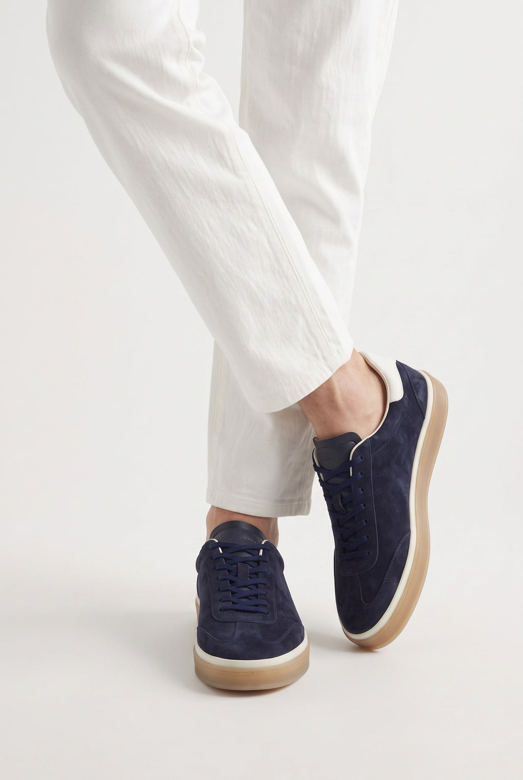 The Cannes Suede Sneaker in Navy