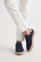 The Cannes Suede Sneaker in Navy