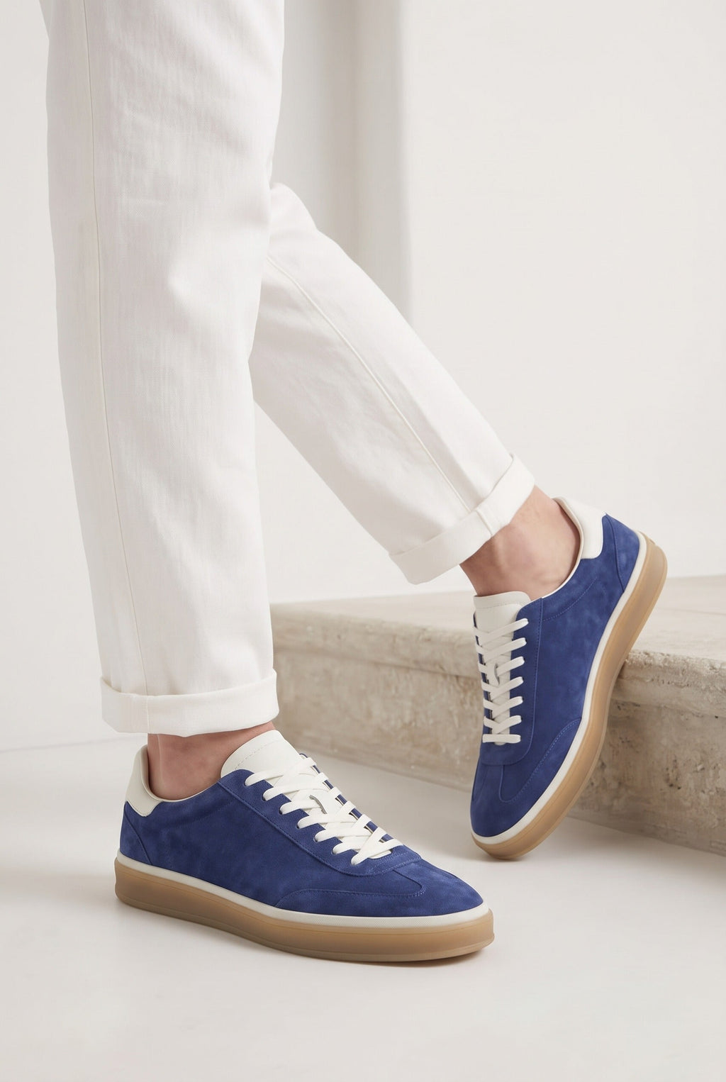 The Cannes Suede Sneaker in Royal Blue