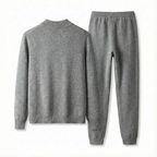 Merino Wool Knit Two-Piece Set Grey