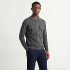 Merino Wool Zip Jacket Grey