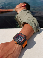 The Spectre N1 Black-Orange, lifestyle — poolside