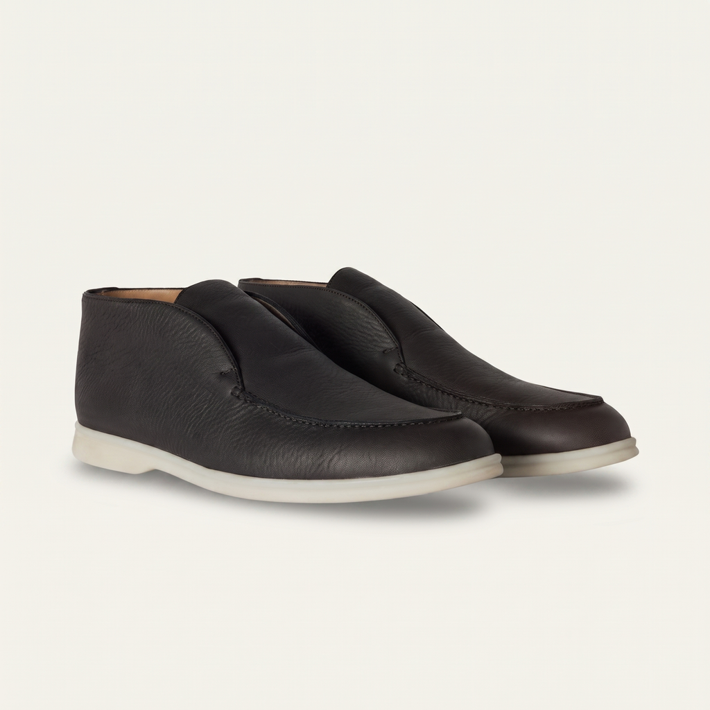 Rise Loafers Black Grain Leather