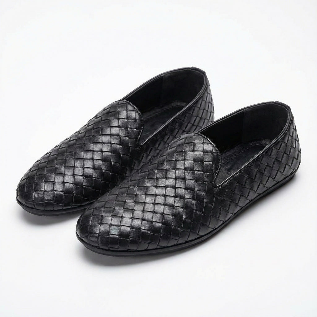 Woven Leather Slippers