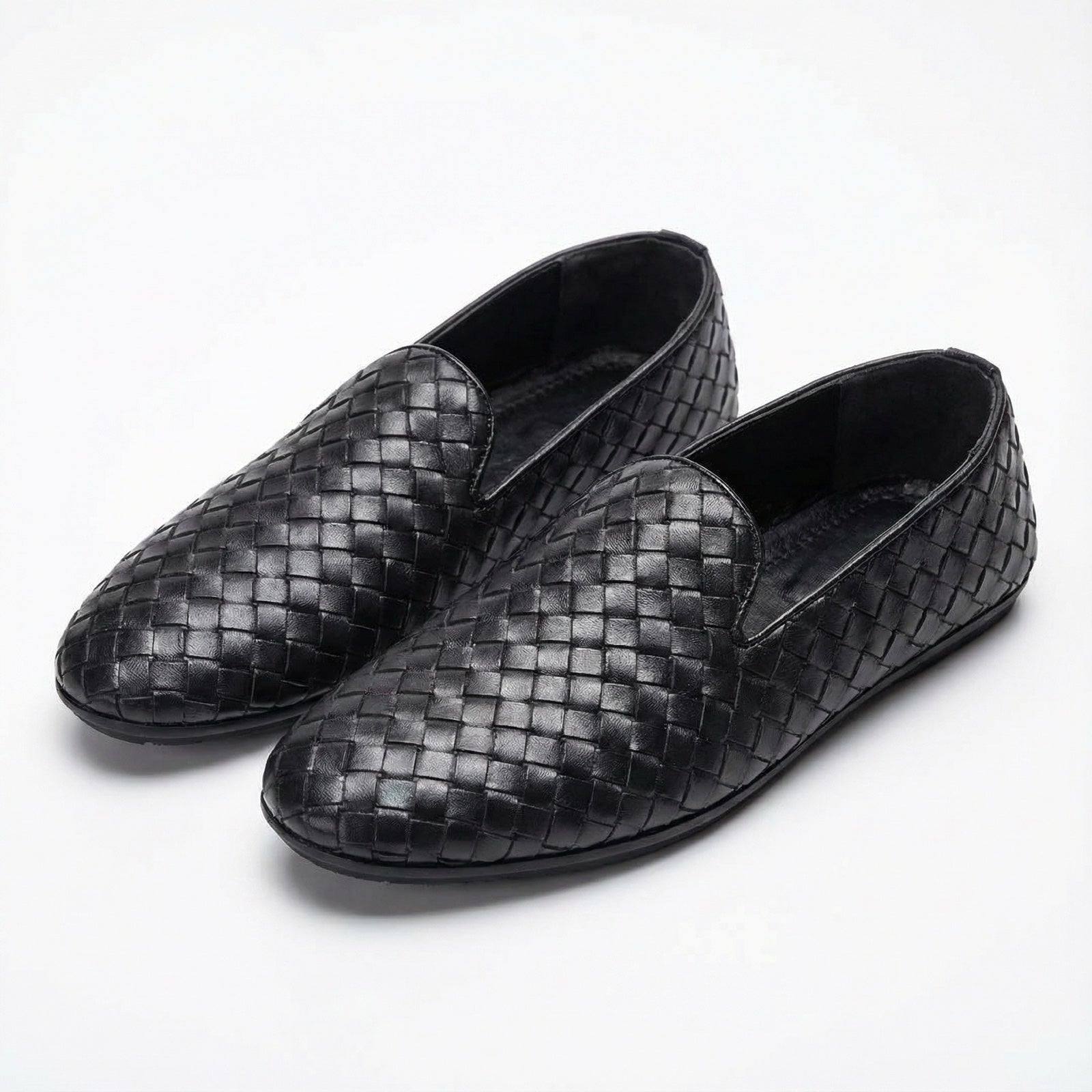 Woven Leather Slippers