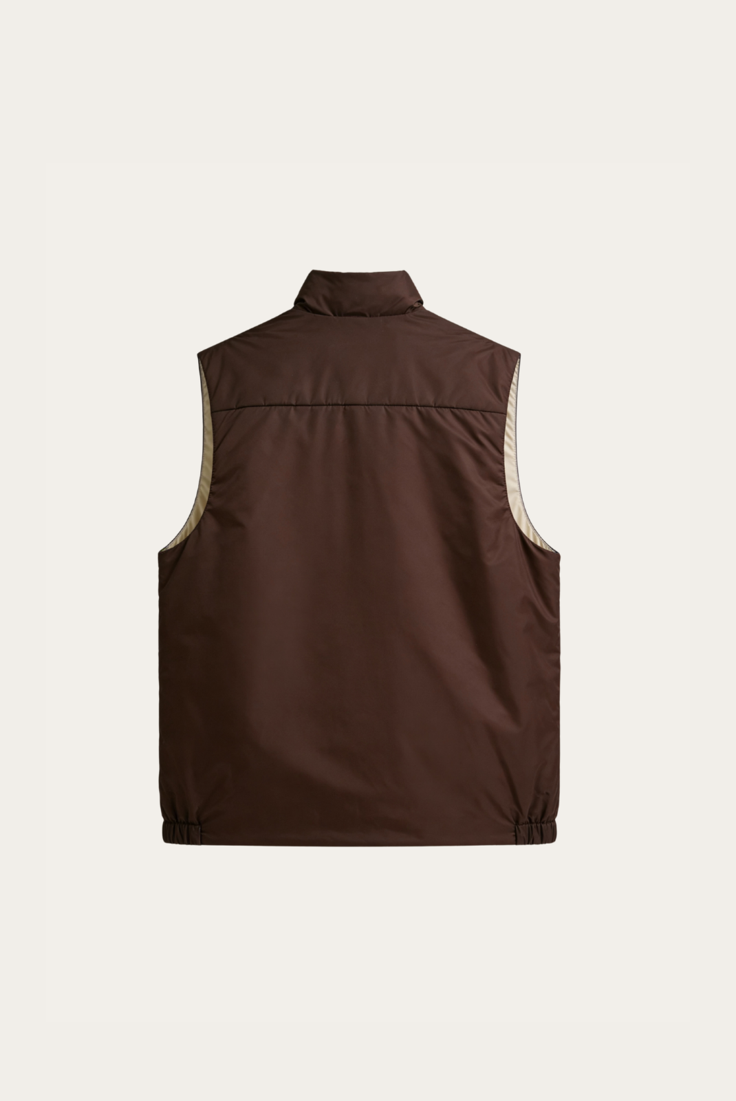 Montreux Gilet — Espresso — detail and styling view