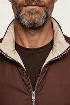 Montreux Gilet — Espresso — detail and styling view