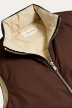 Montreux Gilet — Espresso — detail and styling view