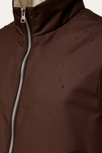 Montreux Gilet — Espresso — detail and styling view