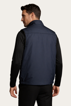 Montreux Gilet — Midnight — detail and styling view