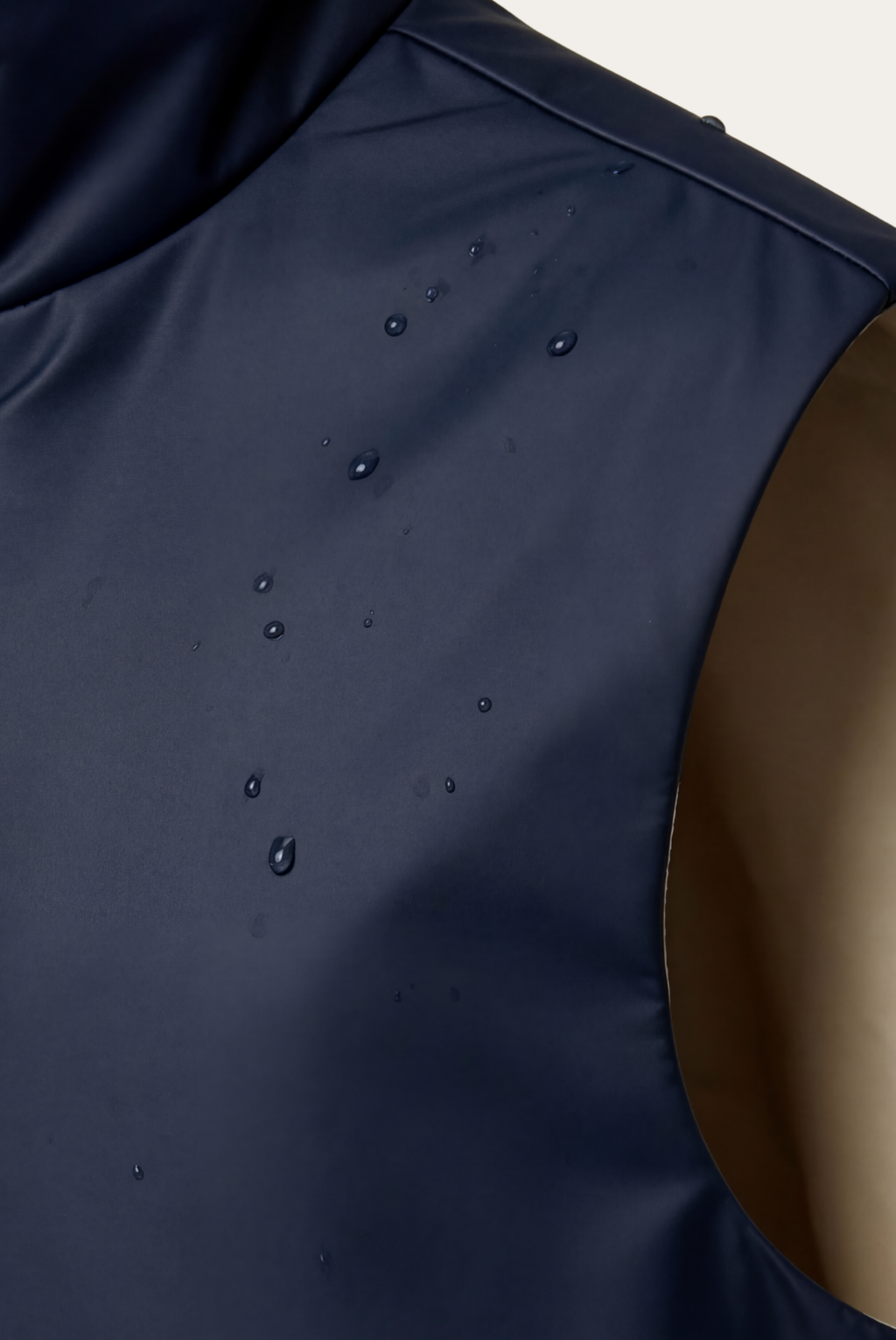 Montreux Gilet — Midnight — detail and styling view