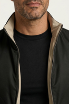 Montreux Gilet — Onyx — detail and styling view