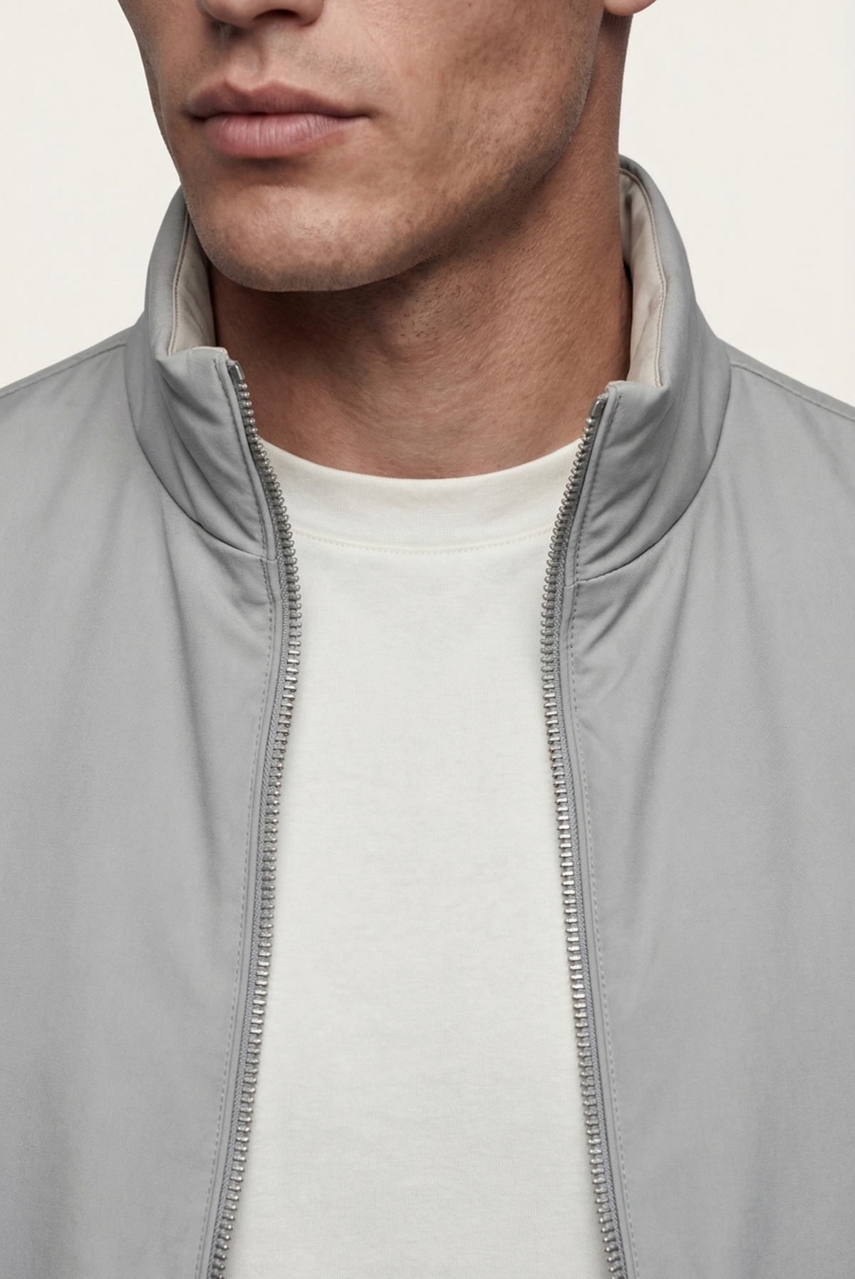 Montreux Gilet — Pearl — detail and styling view