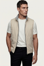 Montreux Gilet — Pearl — detail and styling view