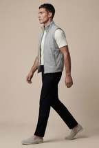 Montreux Gilet — Pearl — detail and styling view