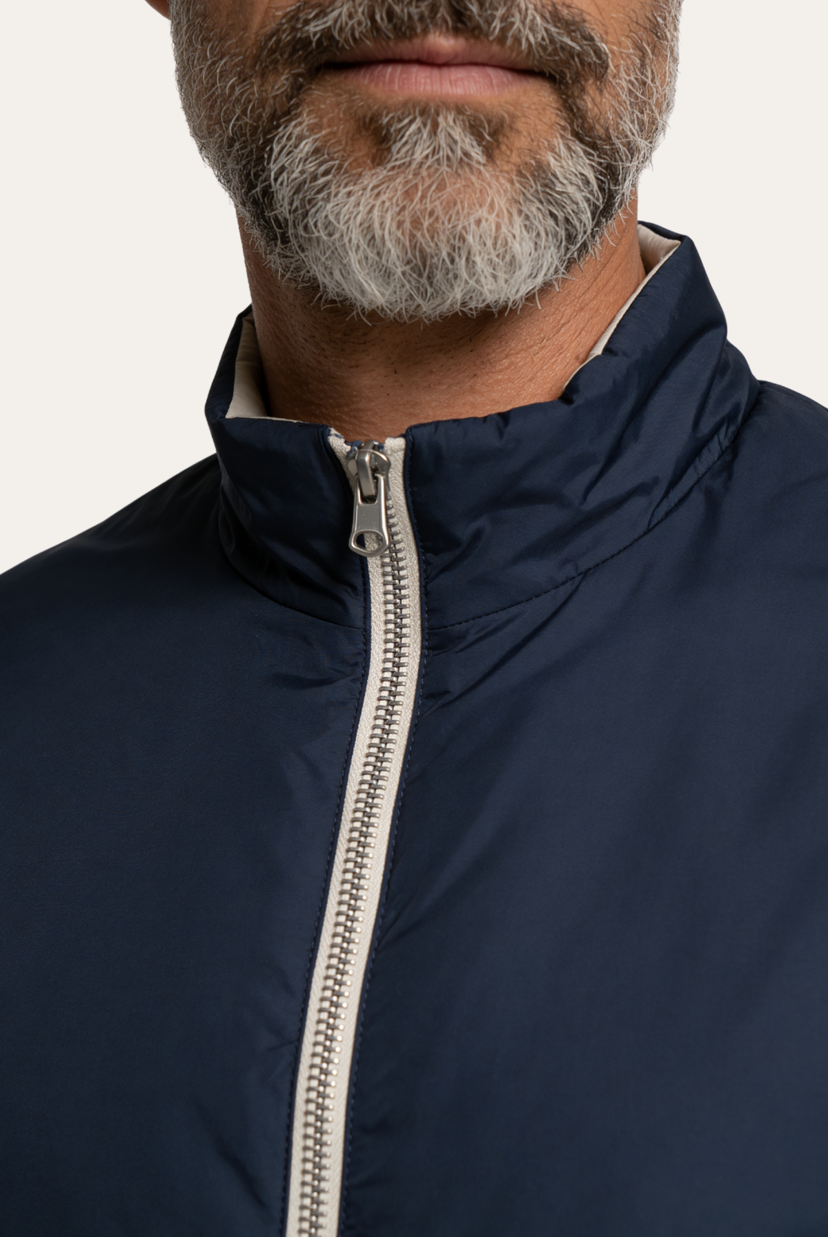 Montreux Windbreaker — Midnight — detail and styling view