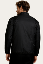 Montreux Windbreaker — Onyx — detail and styling view