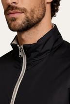 Montreux Windbreaker — Onyx — detail and styling view