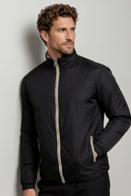 Montreux Windbreaker — Onyx — detail and styling view
