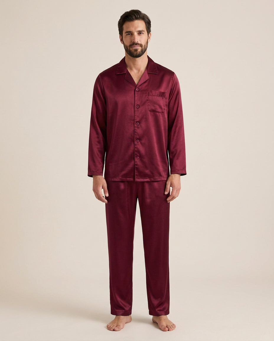 Nocturne long burgundy — model view