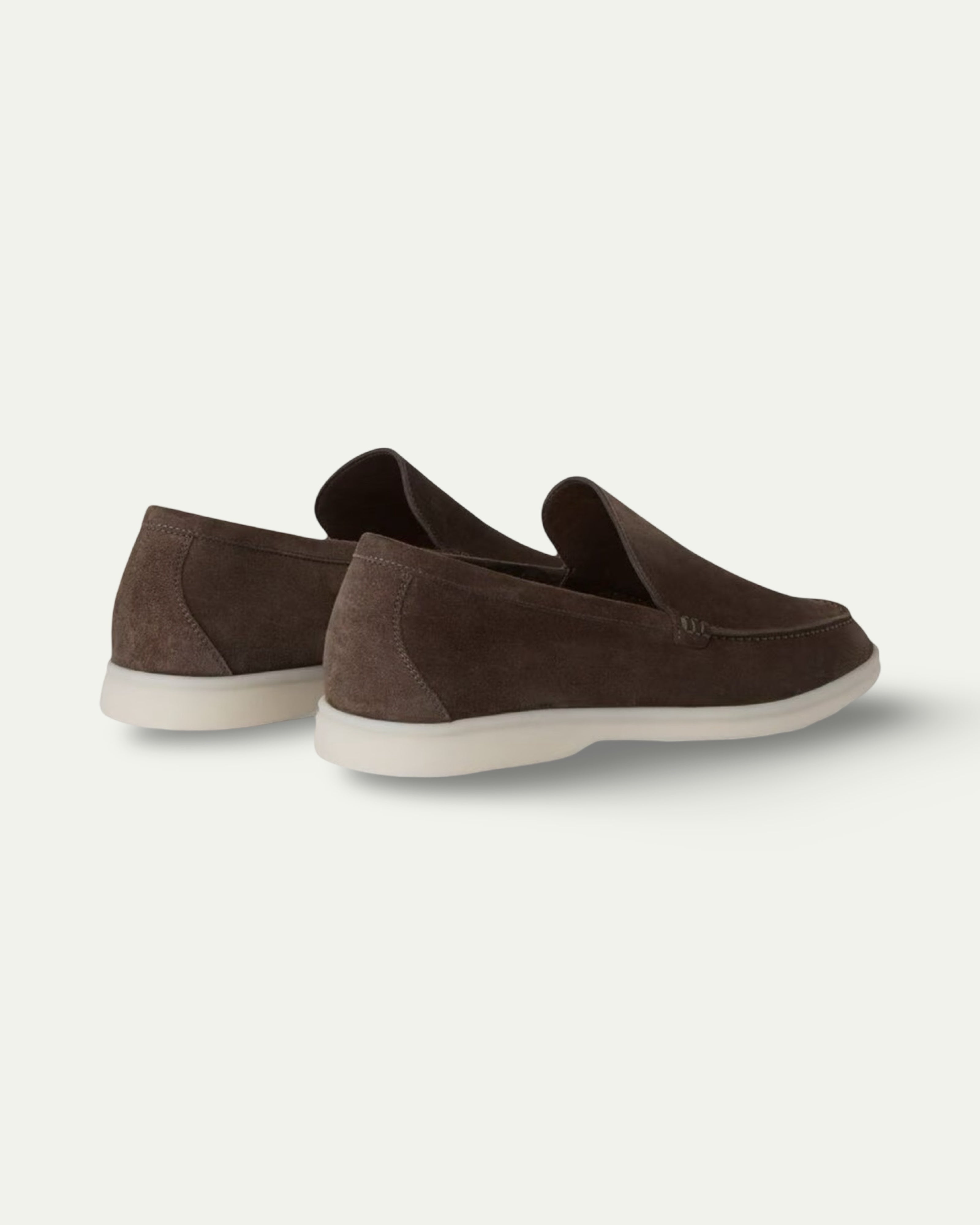 CHOCOLATE SUEDE LOAFERS