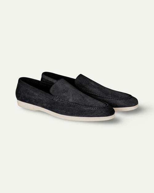 BLACK SUEDE LOAFERS