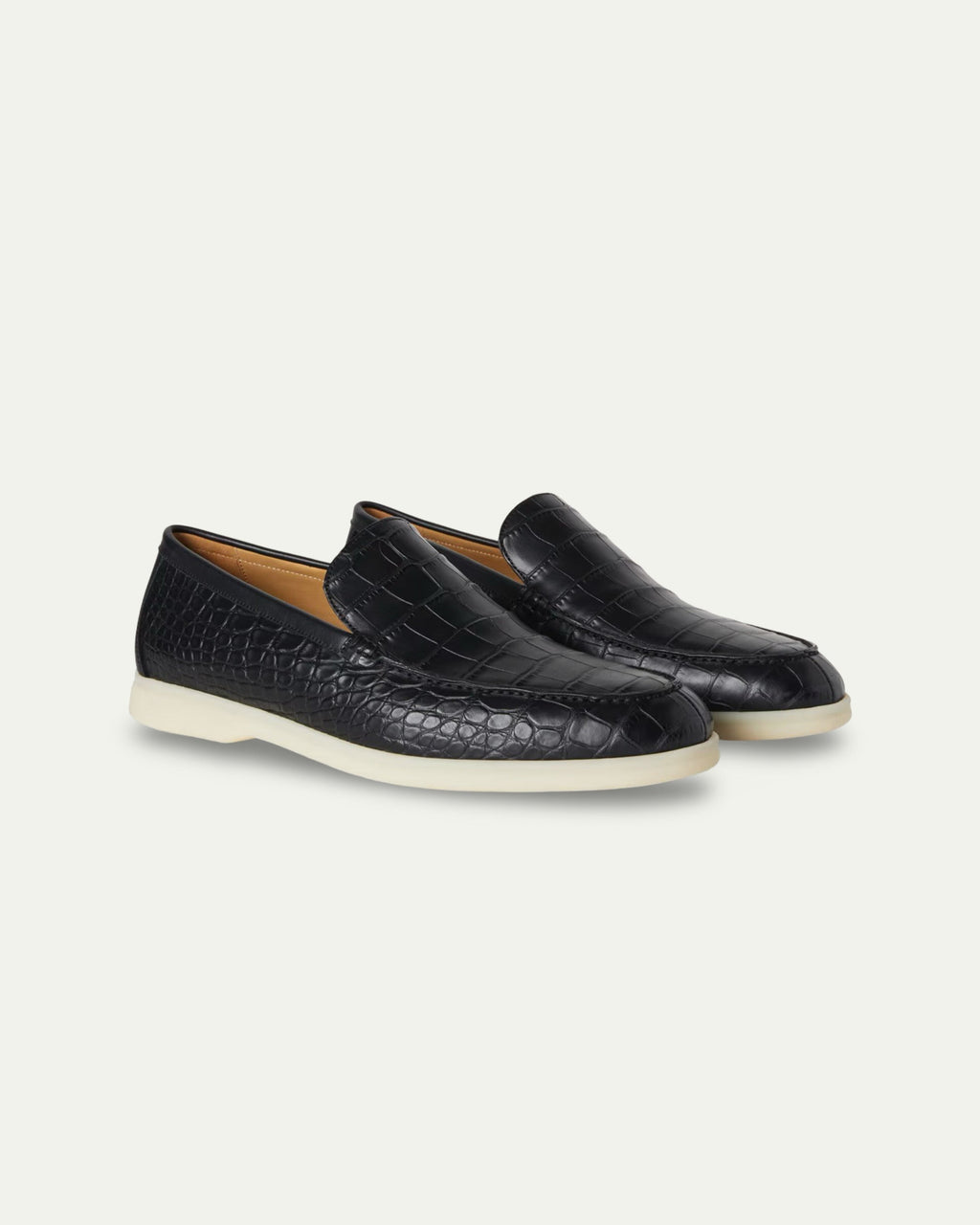 Custom-Made Crocodile Skin Loafers