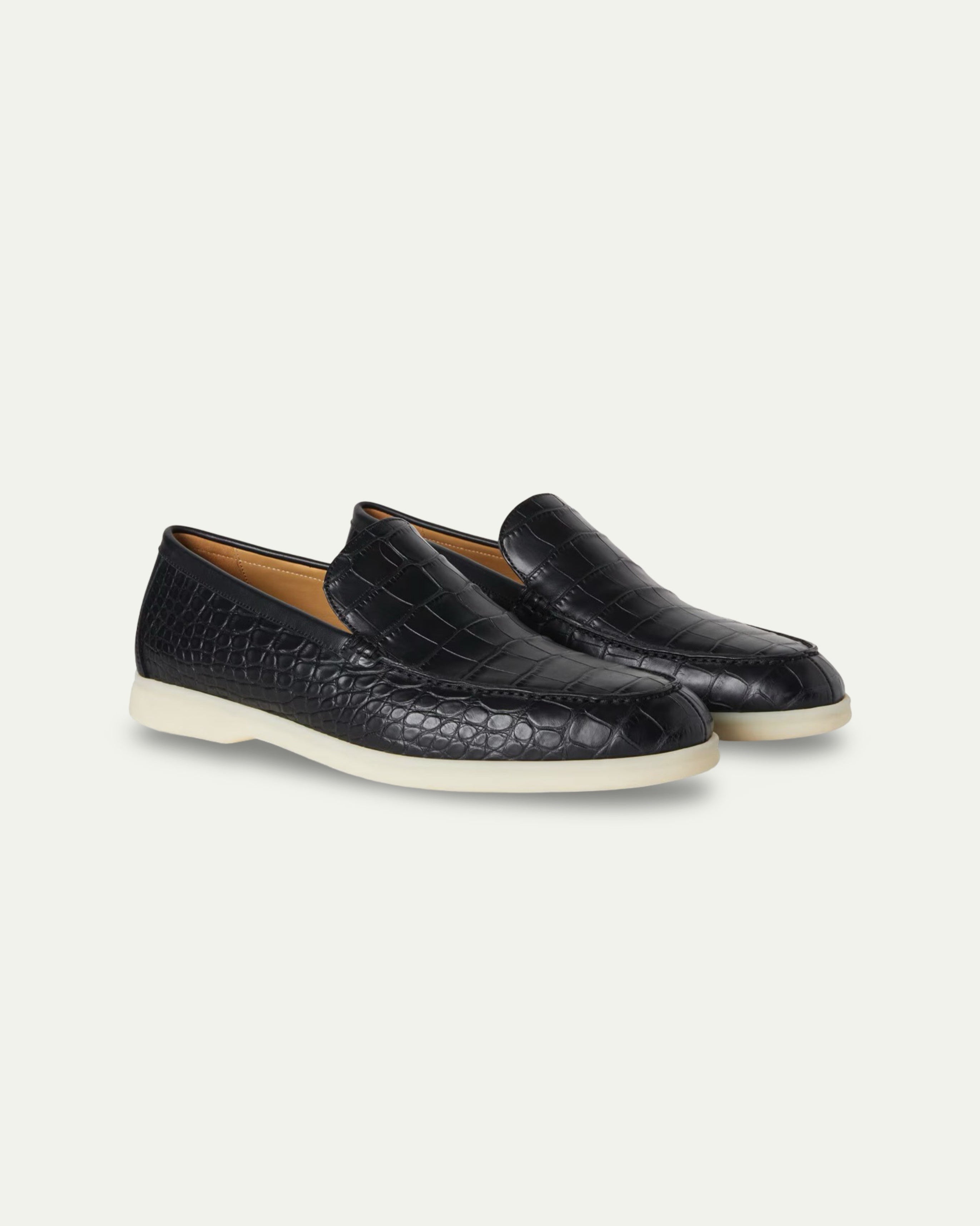 Custom-Made Crocodile Skin Loafers
