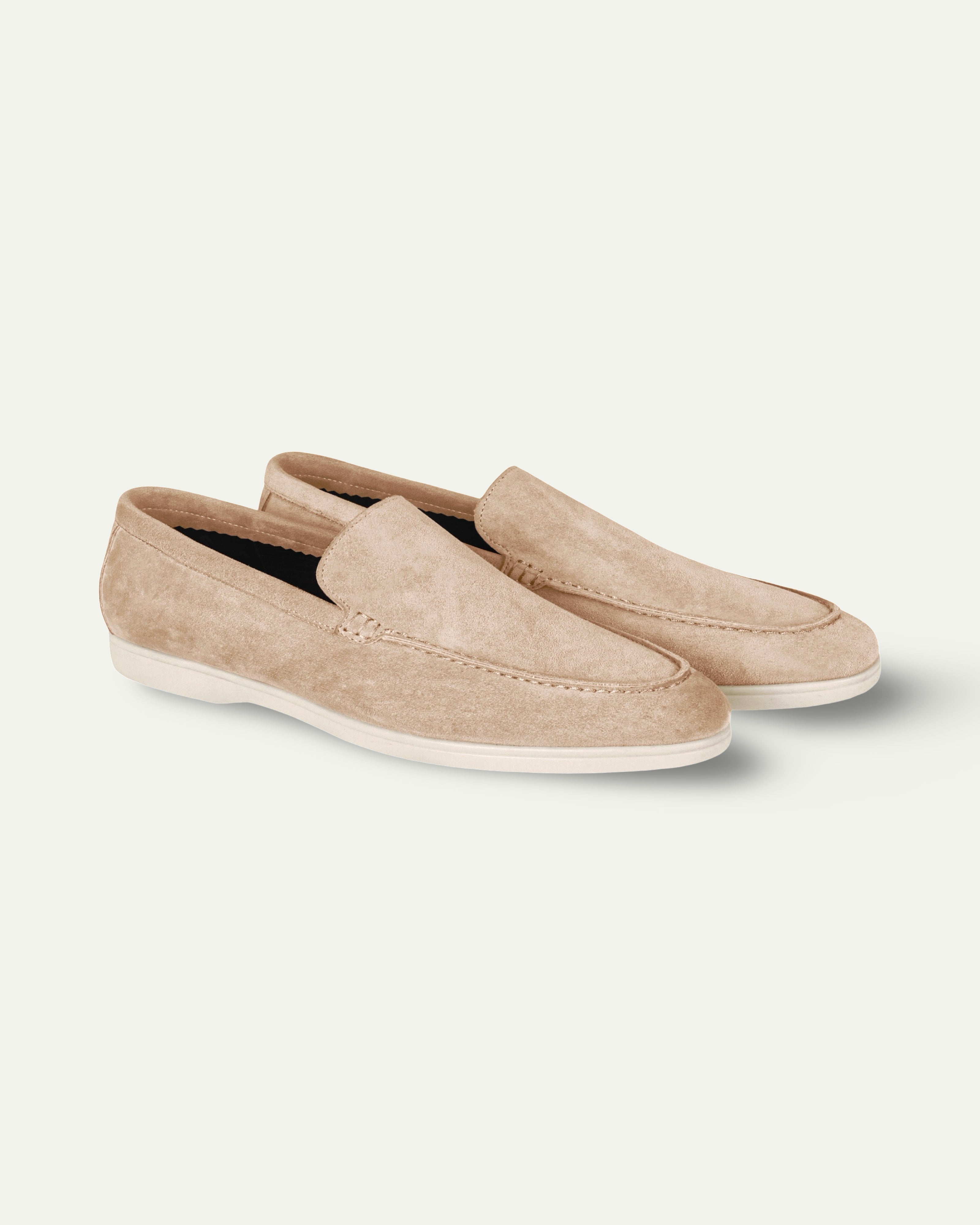 BEIGE SUEDE LOAFERS