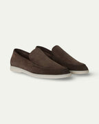 CHOCOLATE SUEDE LOAFERS
