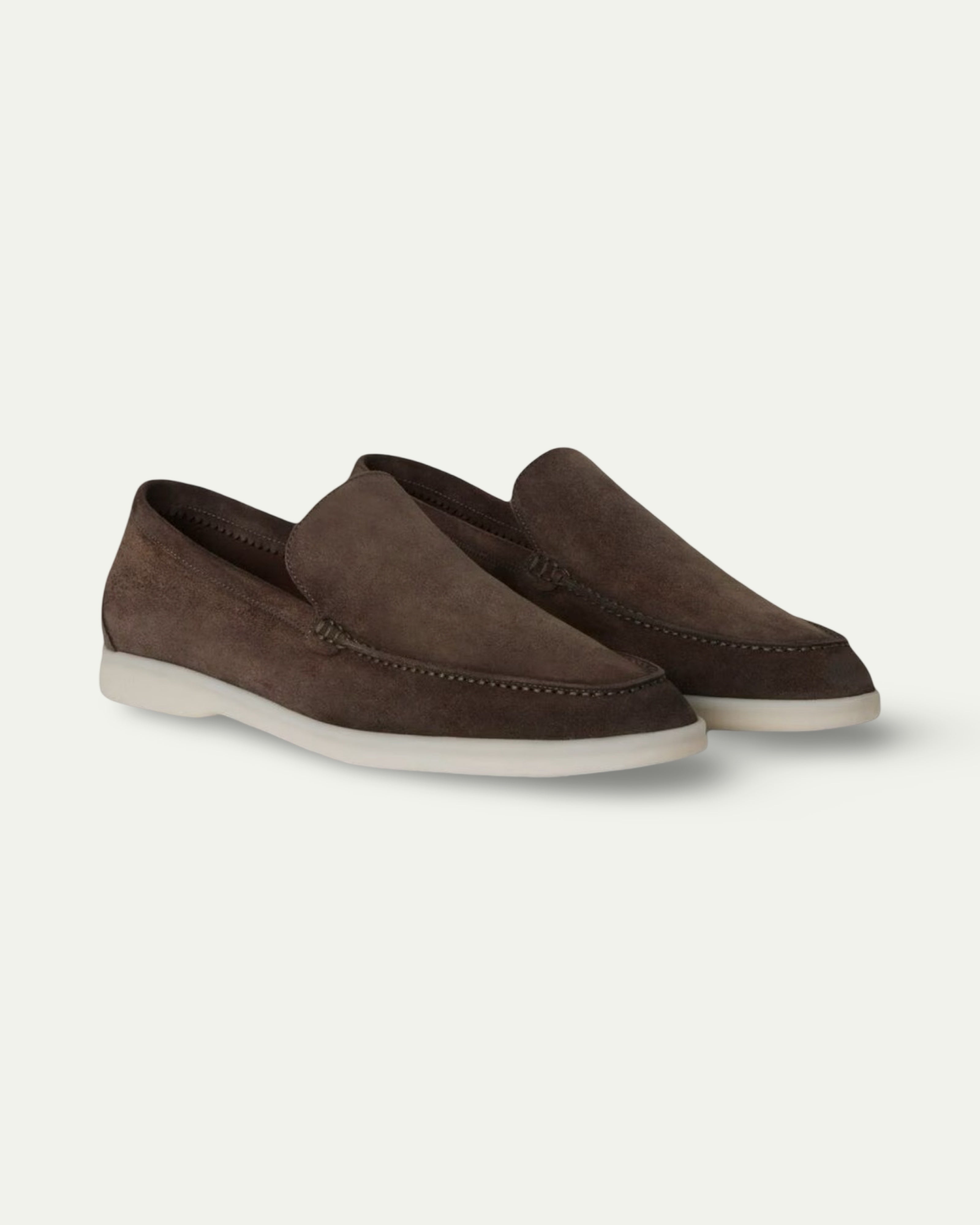 CHOCOLATE SUEDE LOAFERS