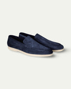 NAVY BLUE SUEDE LOAFERS