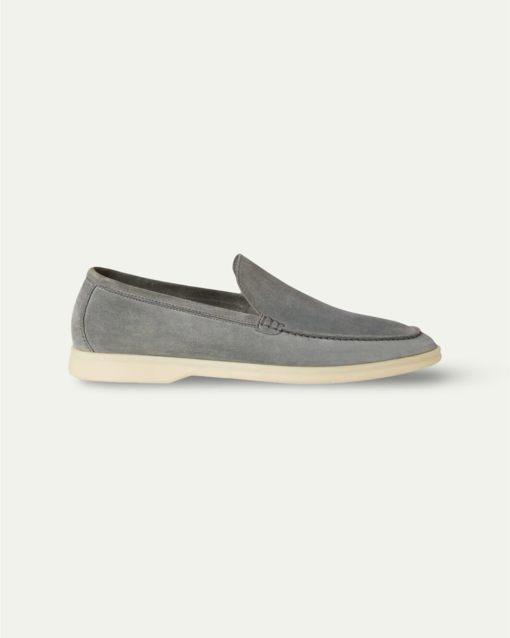 GREY SUEDE LOAFERS