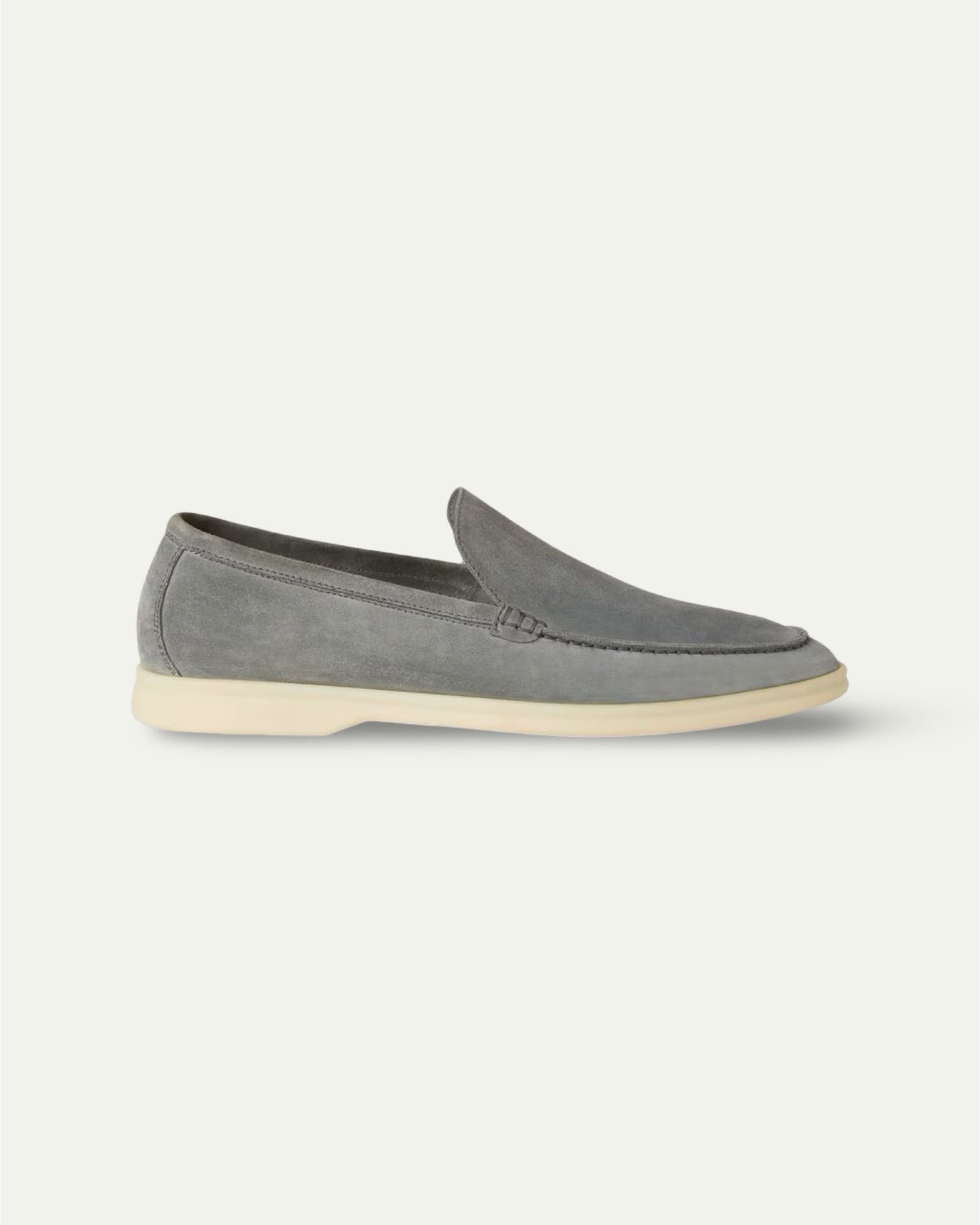 GREY SUEDE LOAFERS