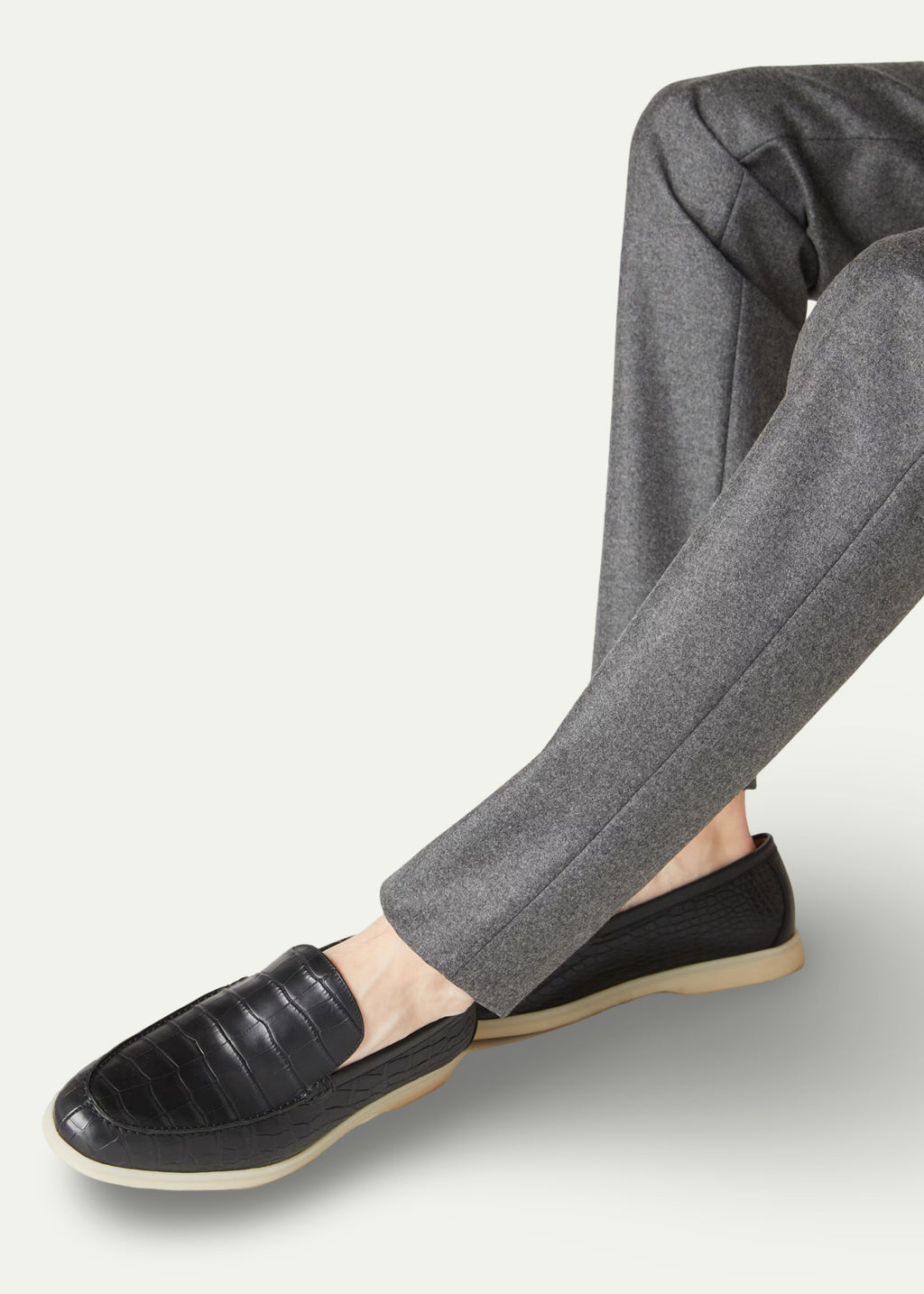 Custom-Made Crocodile Skin Loafers