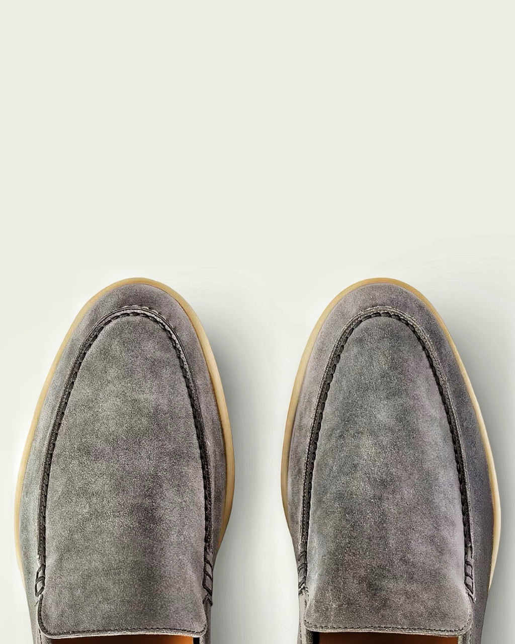 GREY SUEDE LOAFERS