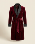 Belvédère Velvet Smoking Jacket — Burgundy, product view