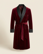Belvédère Velvet Smoking Jacket — Burgundy, product view